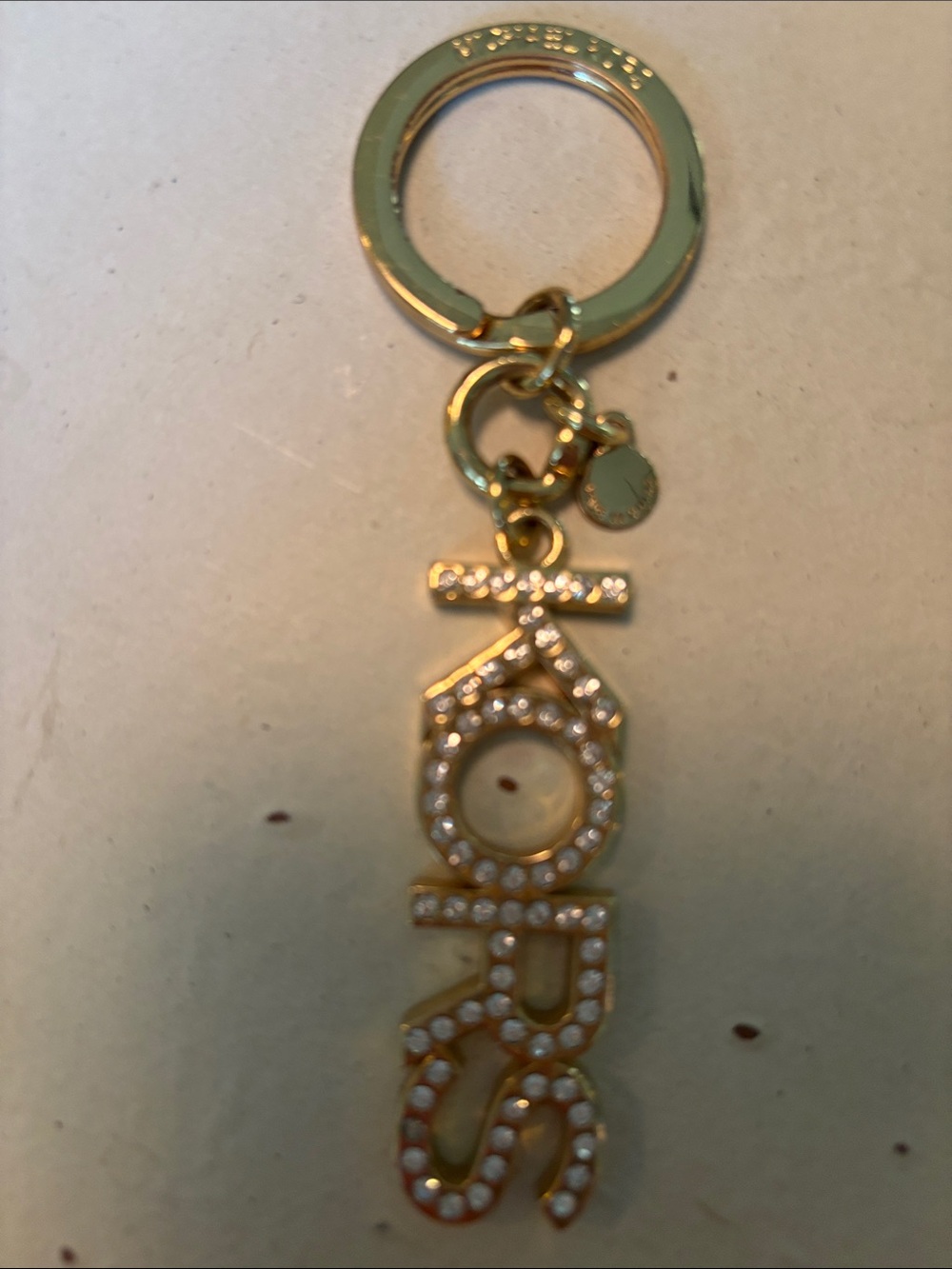 Michael Kors Gold-tone KORS Crystal Logo Keychain - Picture 2 of 4